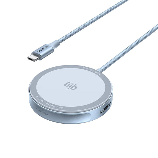 Ładowarka Sieciowa Bezprzewodowa UGREEN MagFlow, 25W, Niebieska