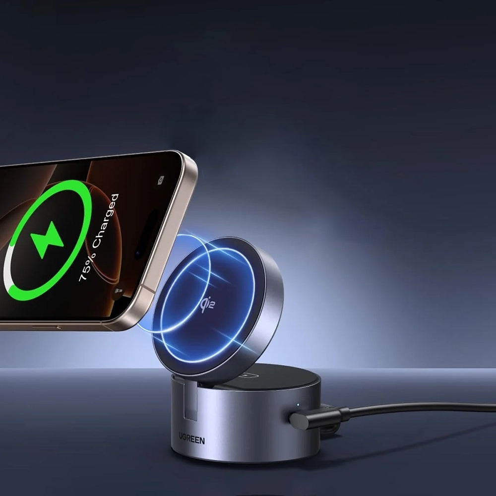 UGREEN W712 (65148) 3in1 Wireless Network Charger, 25W, 1.67A, Gray