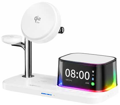 Wireless Network Charger with Bluetooth Speaker XO Design CX045 5in1, 25W, White