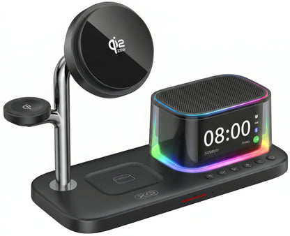 Wireless Network Charger with Bluetooth Speaker XO Design CX045 5in1, 25W, Black