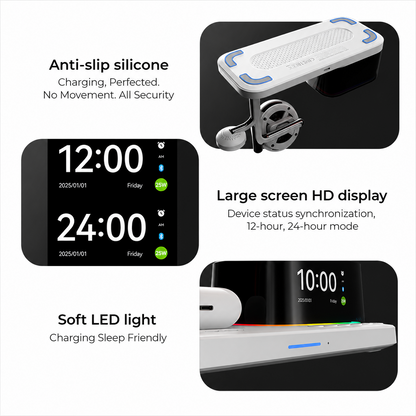 Wireless Network Charger with Bluetooth Speaker XO Design CX045 5in1, 25W, White