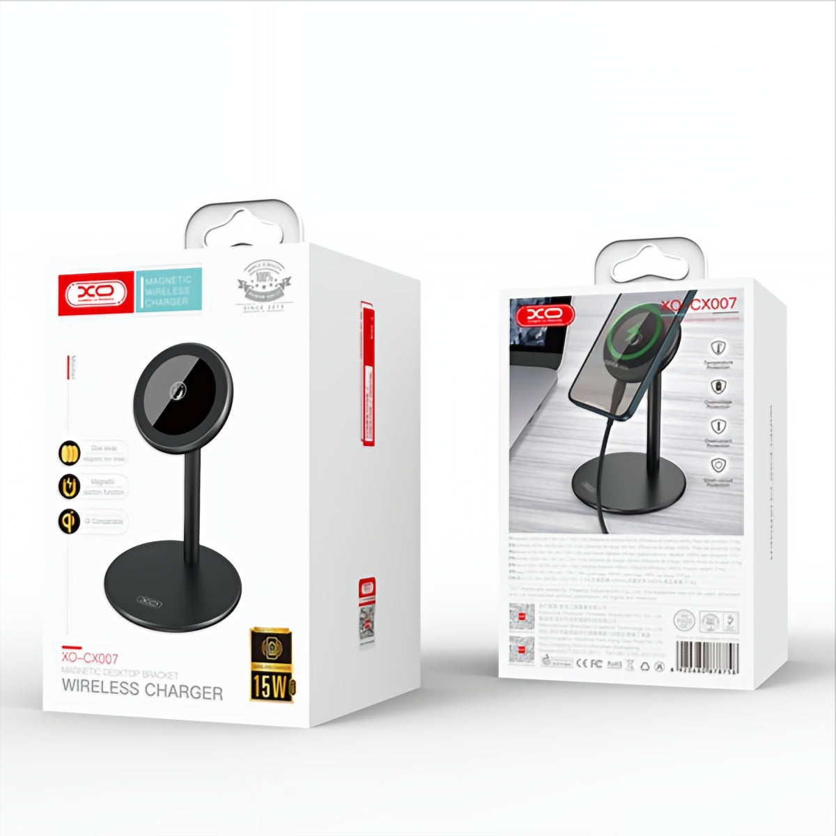Ładowarka sieciowa bezprzewodowa XO Design CX007, 15W, 1.67A, Czarny