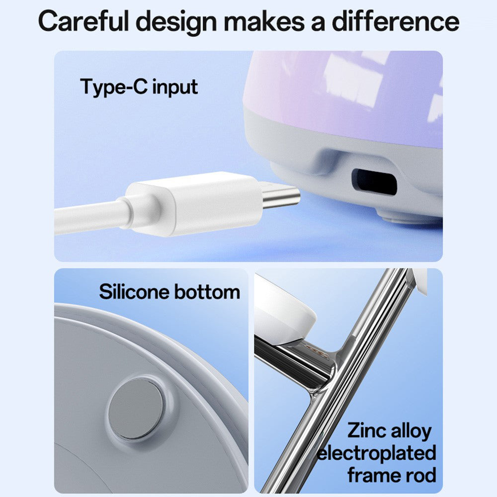 Ładowarka Sieciowa Bezprzewodowa Yesido DS31 3w1, 15W, 1.67A, Biała