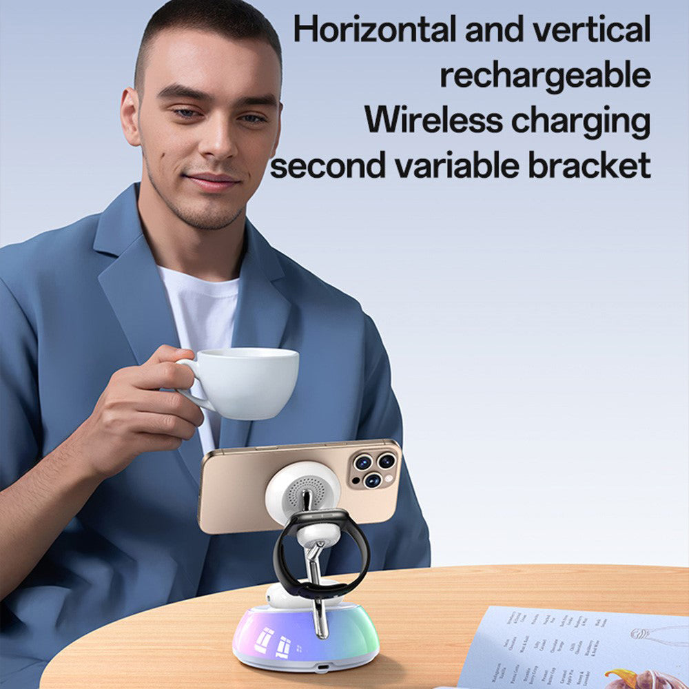 Ładowarka Sieciowa Bezprzewodowa Yesido DS31 3w1, 15W, 1.67A, Biała