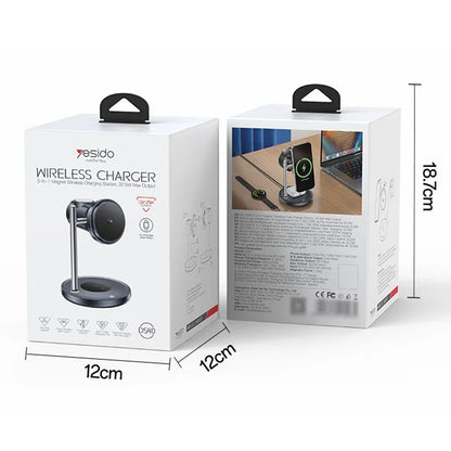 Yesido DS40 3in1 Wireless Network Charger, 25W, 1.67A, Black