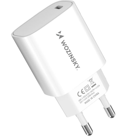 Ładowarka sieciowa WZK WGWCCW, 20W, 3A, 1 x USB-C, Biała