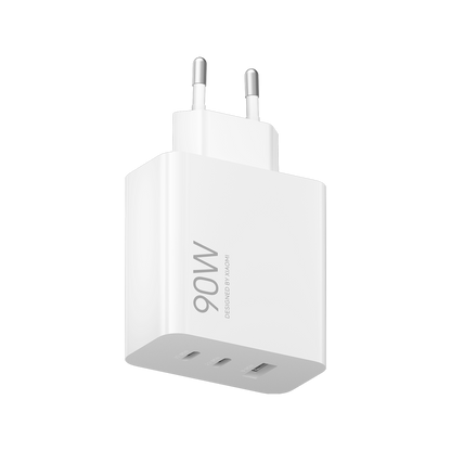 Ładowarka sieciowa Xiaomi, 90W, 6.1A, 1 x USB-A - 2 x USB-C, Biała BHR087MEU