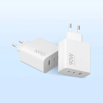 Ładowarka sieciowa Xiaomi, 90W, 6.1A, 1 x USB-A - 2 x USB-C, Biała BHR087MEU