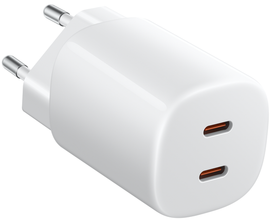 Ładowarka sieciowa Xiaomi Nano Turbo, 45W, 3A, 2 x USB-C, Biała BHR087OEU