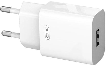 Ładowarka sieciowa XO Design L99, 12W, 2.4A, 1 x USB-A, Biała