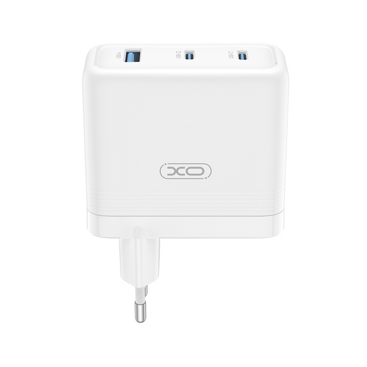 Ładowarka sieciowa XO Design CE35, 100W, 5A, 1 x USB-A - 2 x USB-C, Biała
