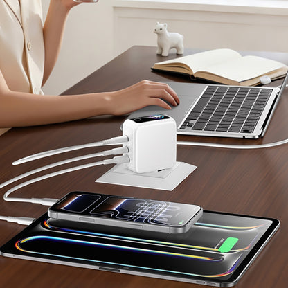 Yesido YC114 Network Charger Display, 140W, 5A, 1 x USB-A - 2 x USB-C, White