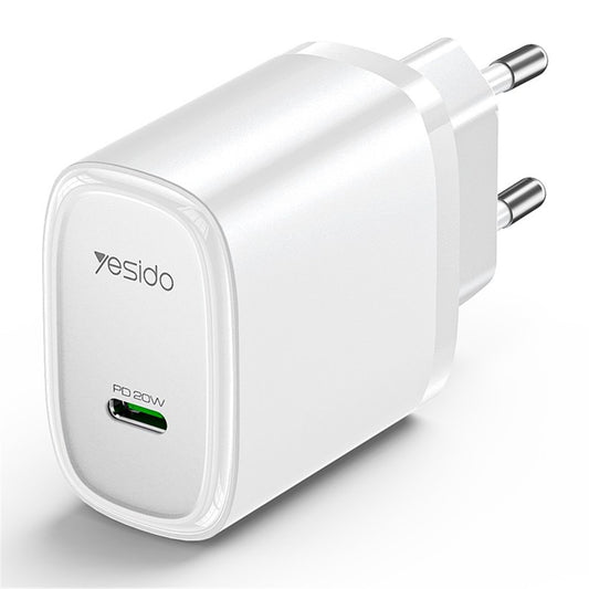 Ładowarka sieciowa Yesido YC57, 20W, 3A, 1 x USB-C, Biała