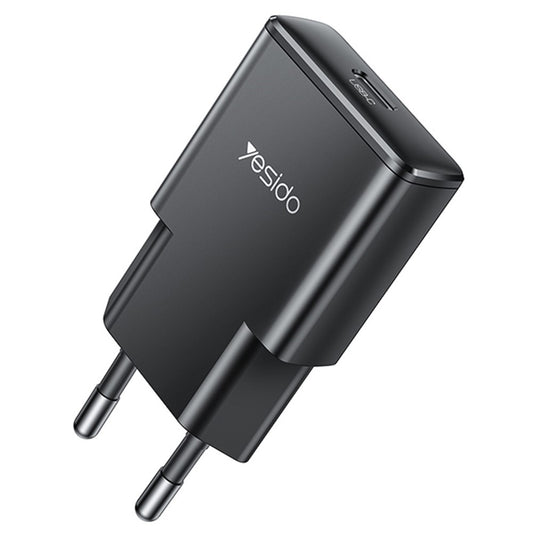 Ładowarka sieciowa Yesido YC74, 30W, 3A, 1 x USB-C, Czarna