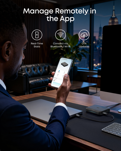 Ładowarka Stacja Anker do zewnętrznej baterii Prime, 150W, 5A, 1 x Pogo Pin - 1 x USB-A - 2 x USB-C, Czarny A1903G11