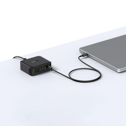 Ładowarka stacja Baseus EnerFill FH21, 120W, 3.25A, 2 x USB-A - 4 x USB-C, Czarny E0120T00