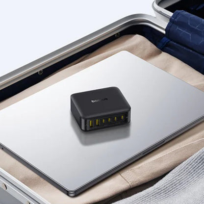 Ładowarka stacja Baseus EnerFill FH21, 120W, 3.25A, 2 x USB-A - 4 x USB-C, Czarny E0120T00