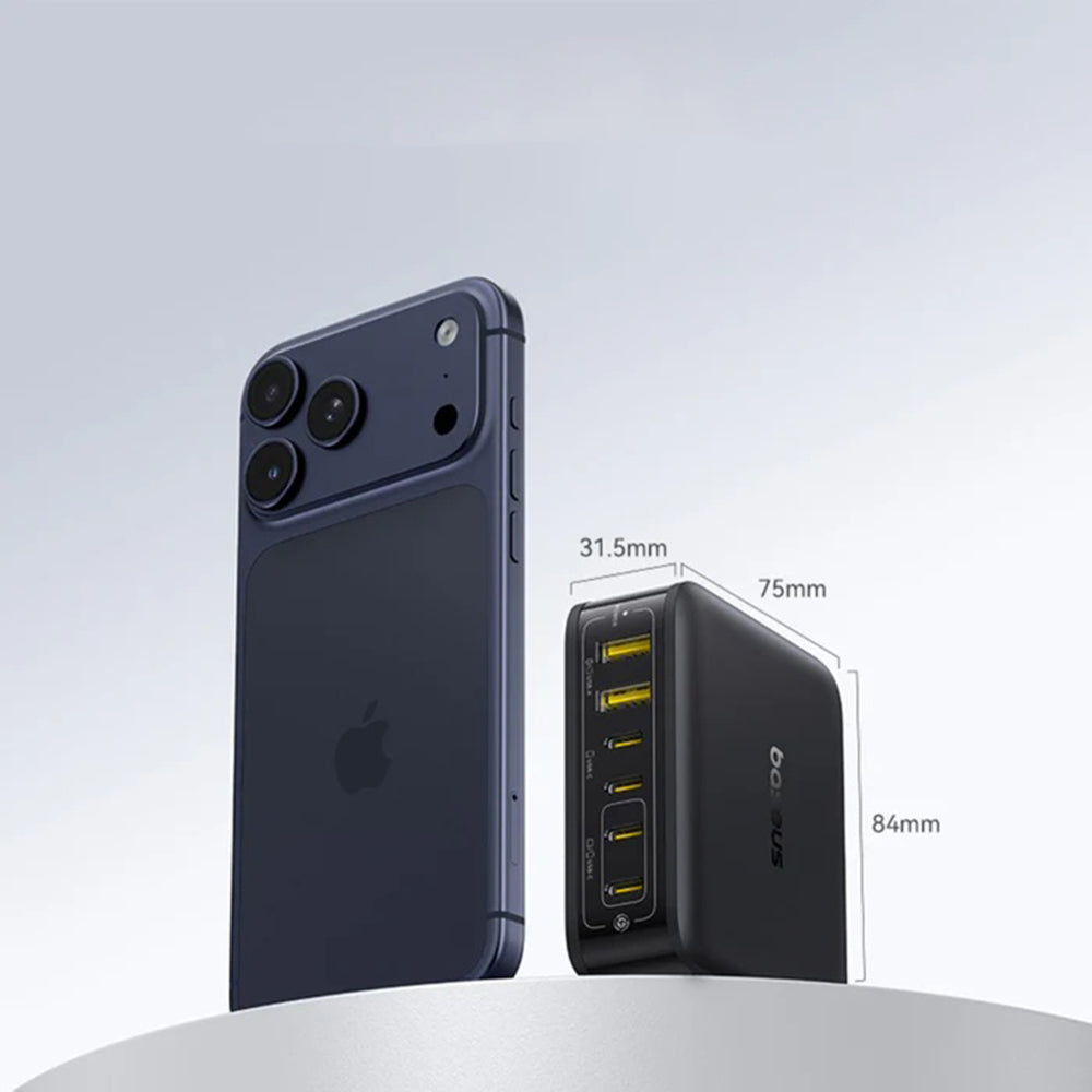 Ładowarka stacja Baseus EnerFill FH21, 120W, 3.25A, 2 x USB-A - 4 x USB-C, Czarny E0120T00