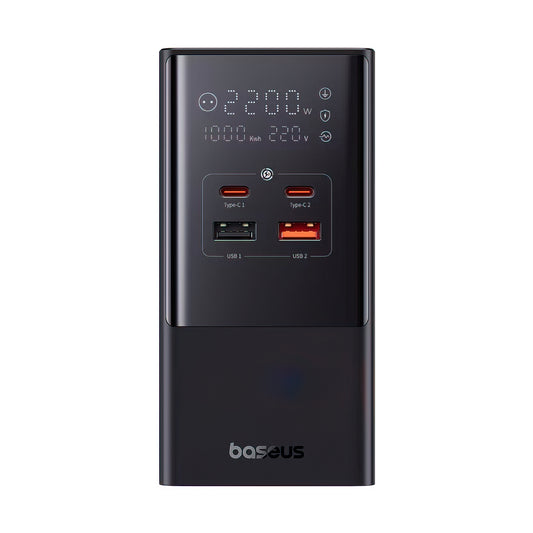 Ładowarka Stacja Baseus PowerCombo Tower, 100W, 5A, 2 x Schuko - 2 x USB-A - 2 x USB-C, Czarny E00023609113-00