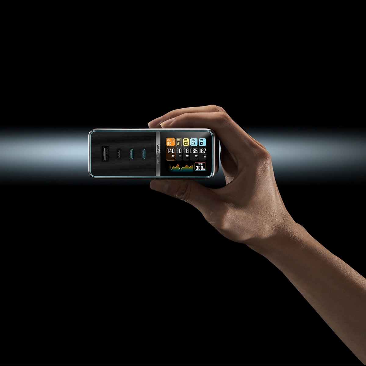 Ładowarka Stacja Cuktech TA3005U, 300W, 1 x DC - 1 x USB-A - 3 x USB-C, Szary