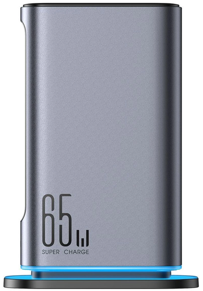 Ładowarka stacja Joyroom JR-TCM02 UK, 65W, 3.25A, 2 x USB-A - 4 x USB-C, Szary