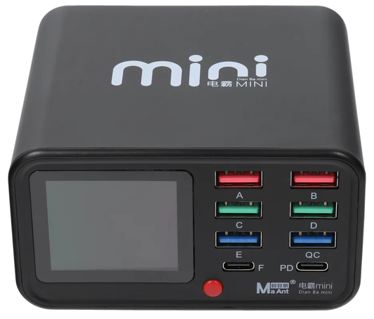 Ładowarka Stacja MaAnt Dianba Mini, 75W, 2 x USB-C - 6 x USB-A, Czarny