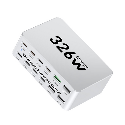 Ładowarka stacja OEM WLX-818E, 326W, 3.25A, 4 x USB-A - 8 x USB-C, Biała