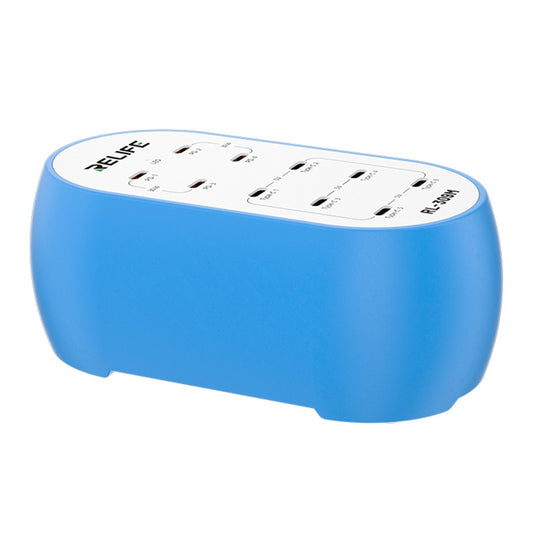 Ładowarka Stacja Relife RL-309M, 72W, 10 x USB-C, Niebieski