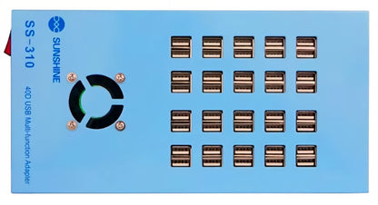Ładowarka Stacja Sunshine SS-310, 40 x USB-A, Niebieska