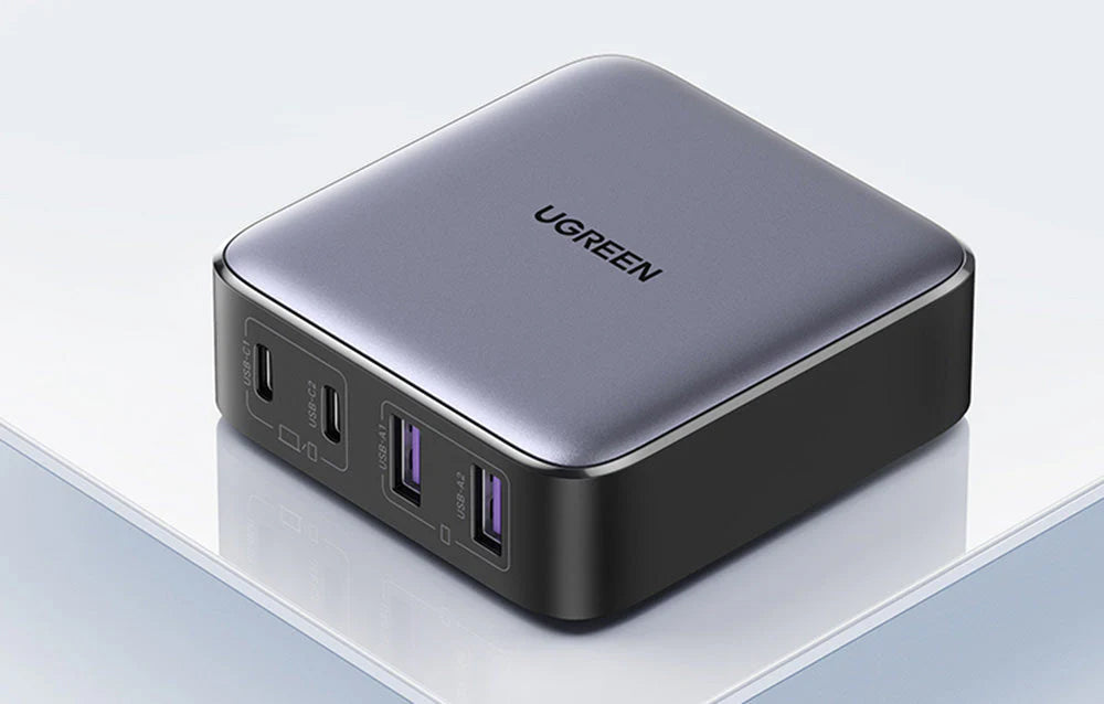 Ładowarka stacja UGREEN CD327 Nexode, 65W, 3.25A, 2 x USB-A - 2 x USB-C, Czarny