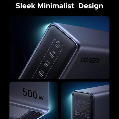 Ładowarka Stacja UGREEN Nexode X759 (55550B), 500W, 5A, 1 x USB-A - 5 x USB-C, Szary