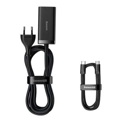 Ładowarka stacja USB-C Baseus GaN3 Pro, 100W, 5A, 2 x USB-A - 2 x USB-C, Czarny, Powystawowy CCGP000101
