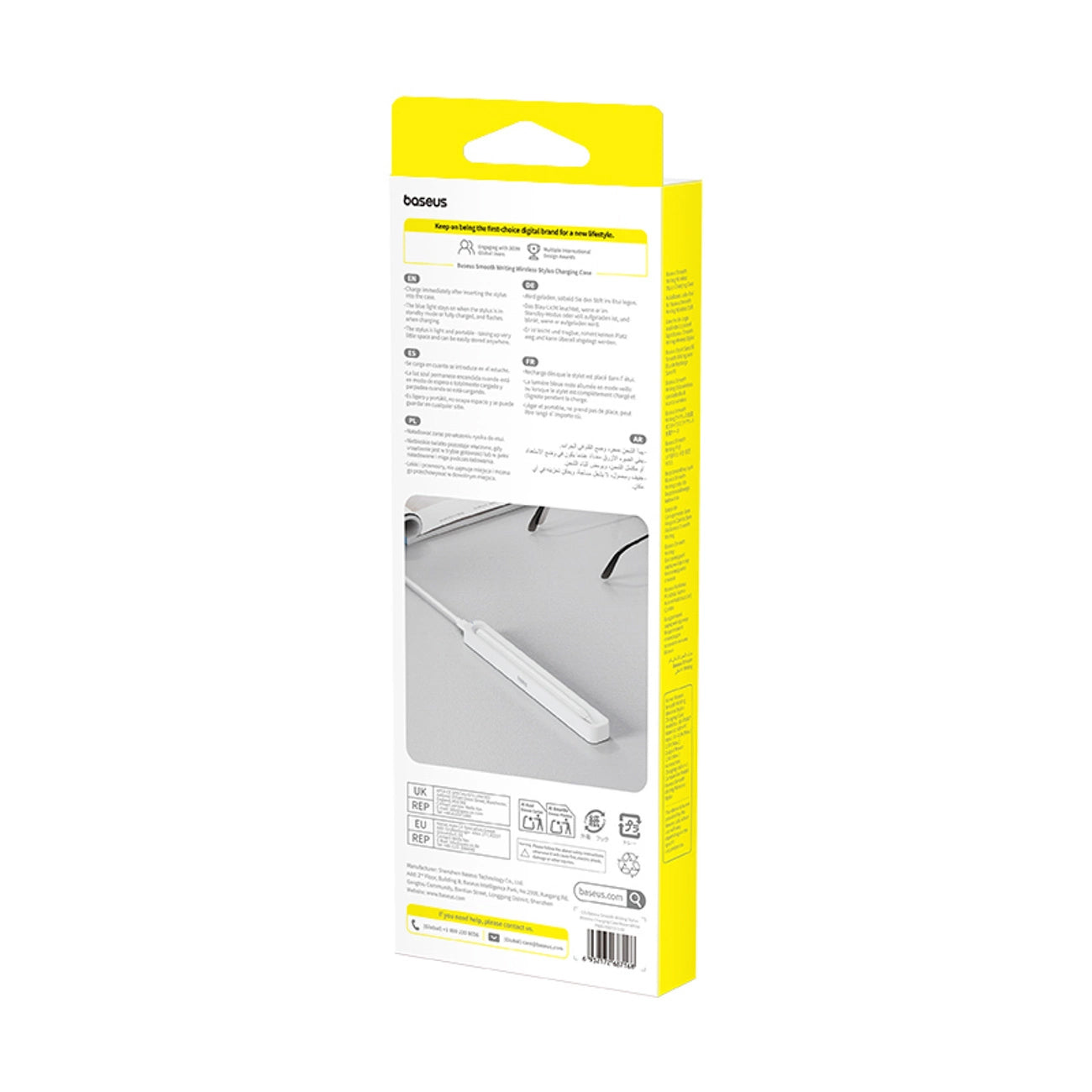 Ładowarka bezprzewodowa Baseus do Touchpen Smooth Writing Stylus, Biała P80015907213-00
