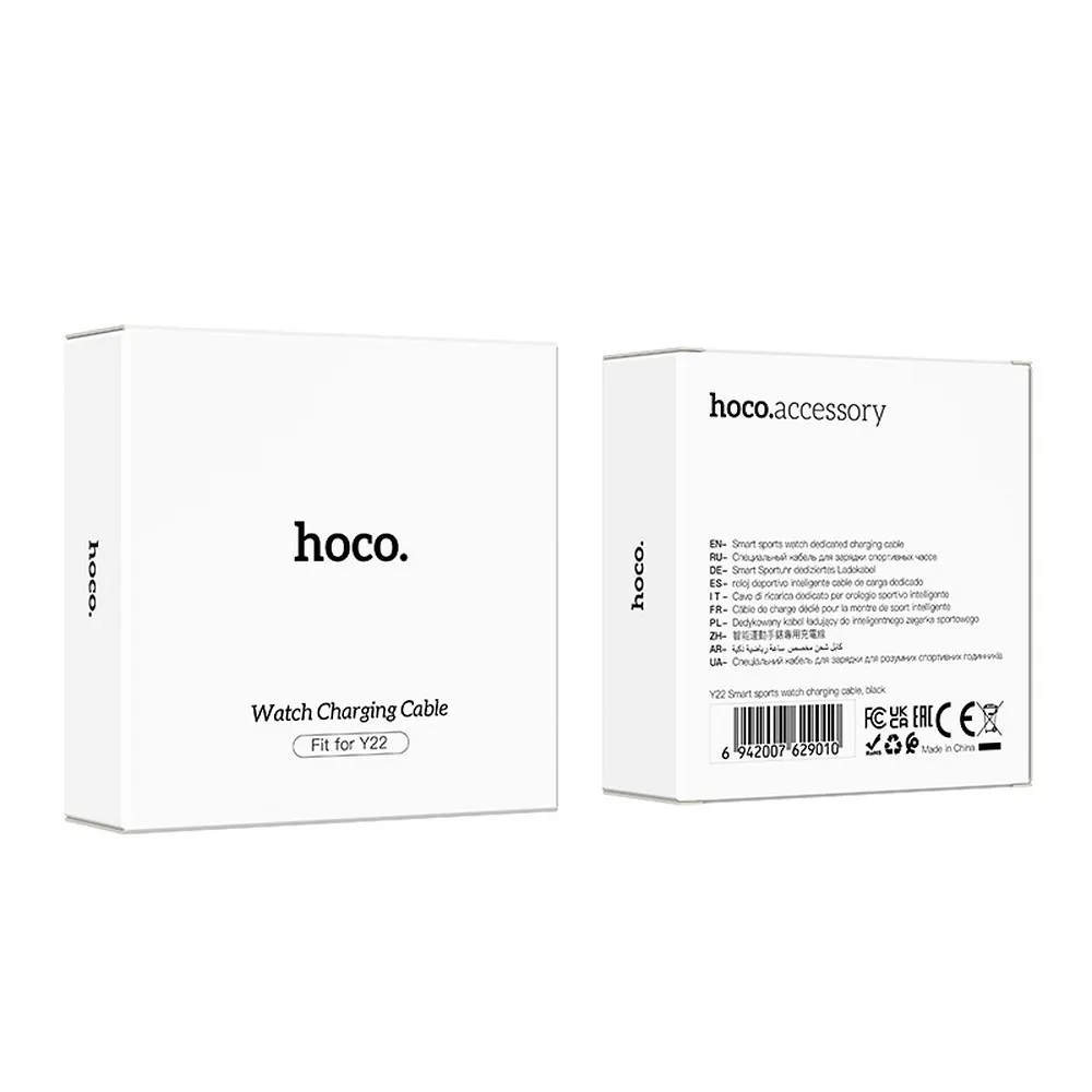 Kabel do ładowania Smartwatch HOCO Y22, USB-A, Czarny