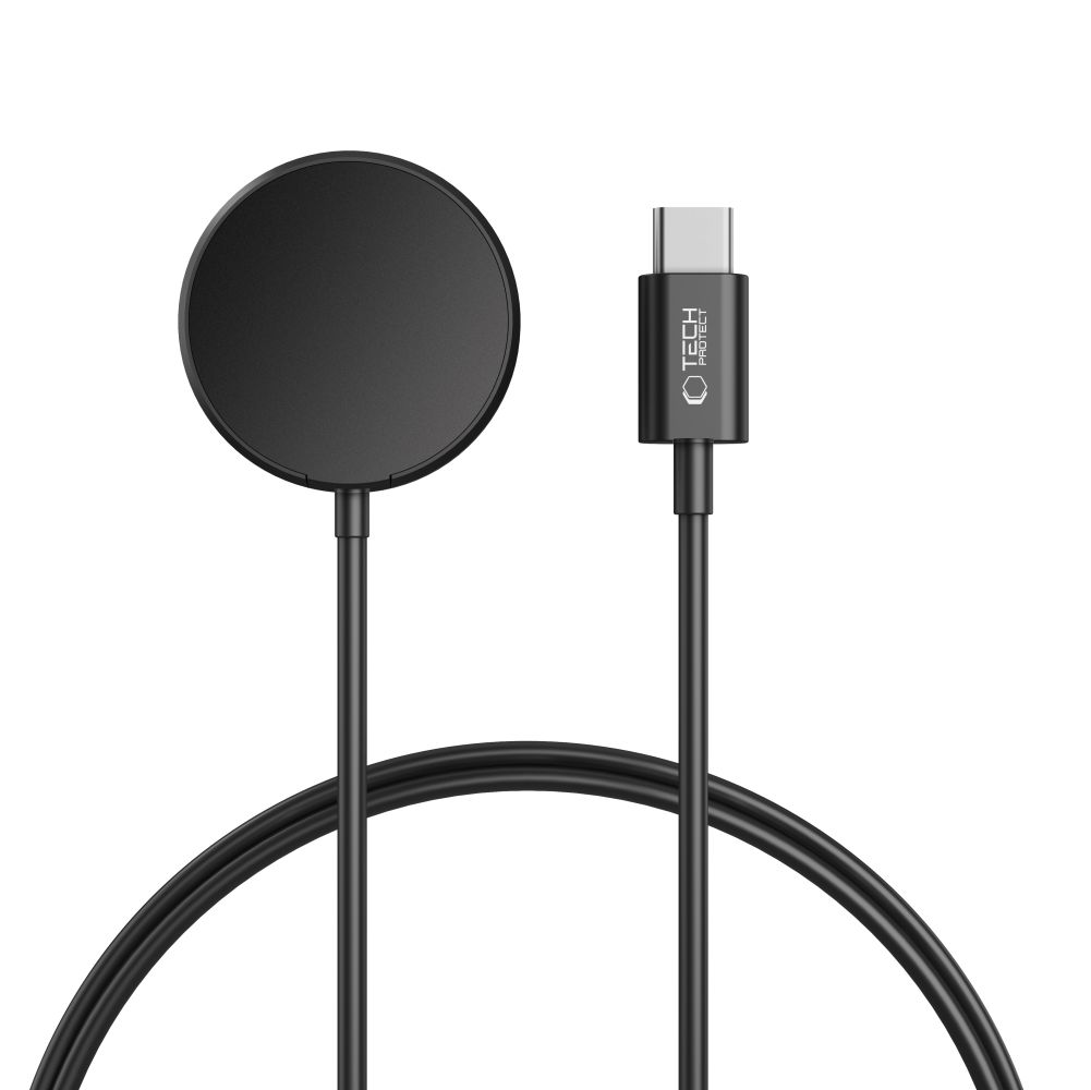 Ładowarka bezprzewodowa Tech-Protect MC03 Ultraboost dla Samsung Galaxy Watch Series, USB-C, Czarny