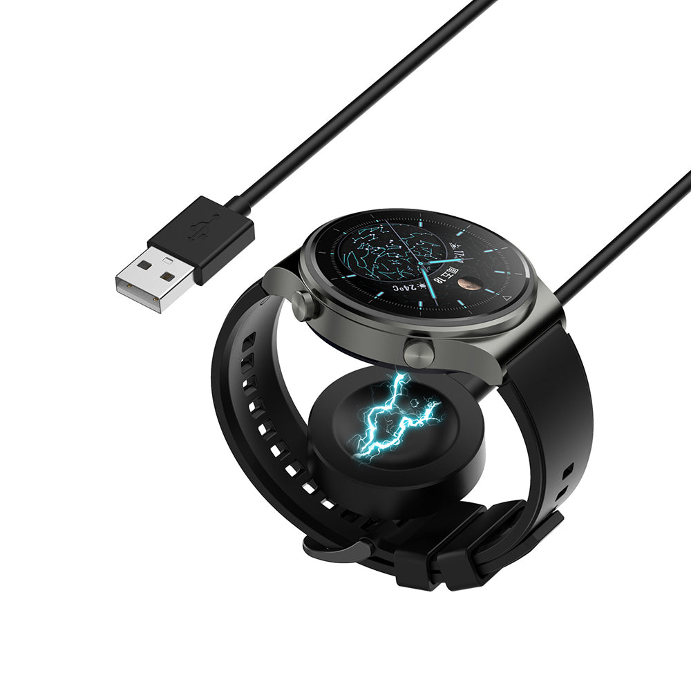 Ładowarka bezprzewodowa Techsuit THC1 dla Honor Watch / Huawei Watch Series, USB-A, Czarny