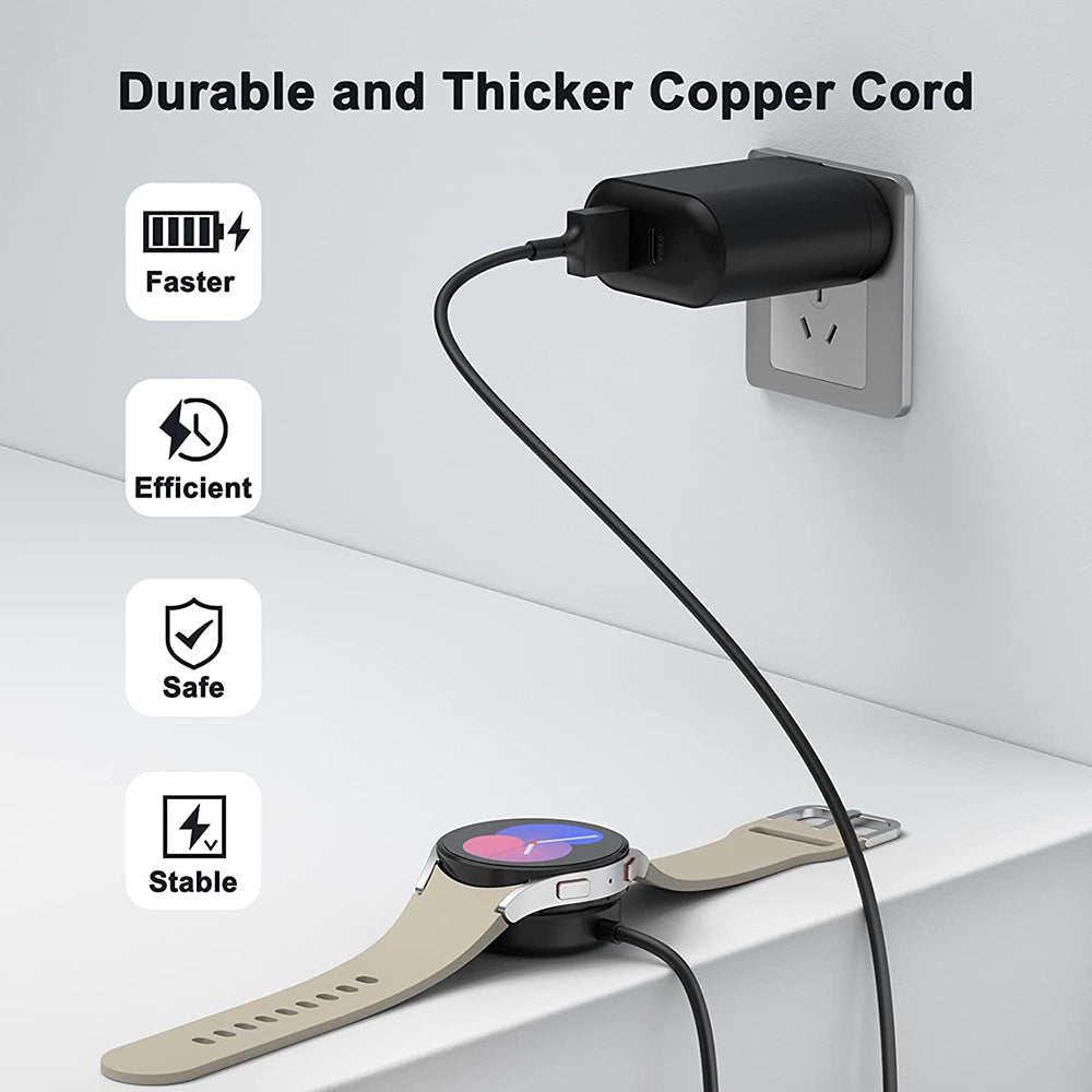 Ładowarka bezprzewodowa Techsuit TSC12 do Samsung Galaxy Watch Series, USB-A, Czarna