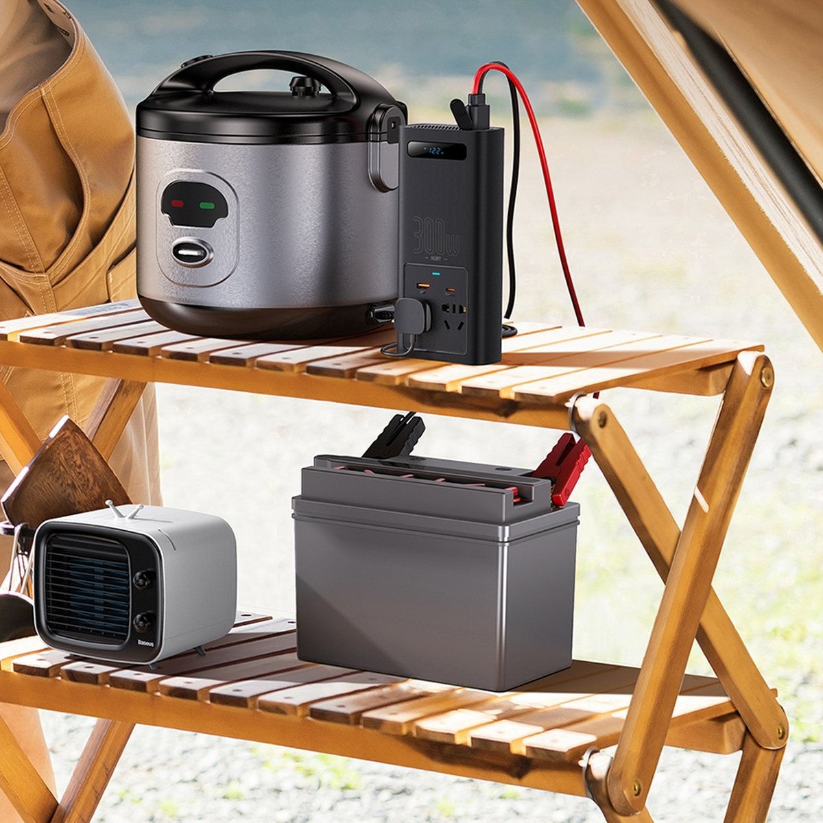 Inwerter samochodowy Baseus, 300W CGNB010101