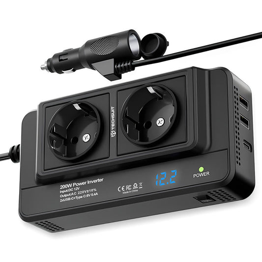 Inwerter samochodowy Techsuit PowerDriveX, 200W