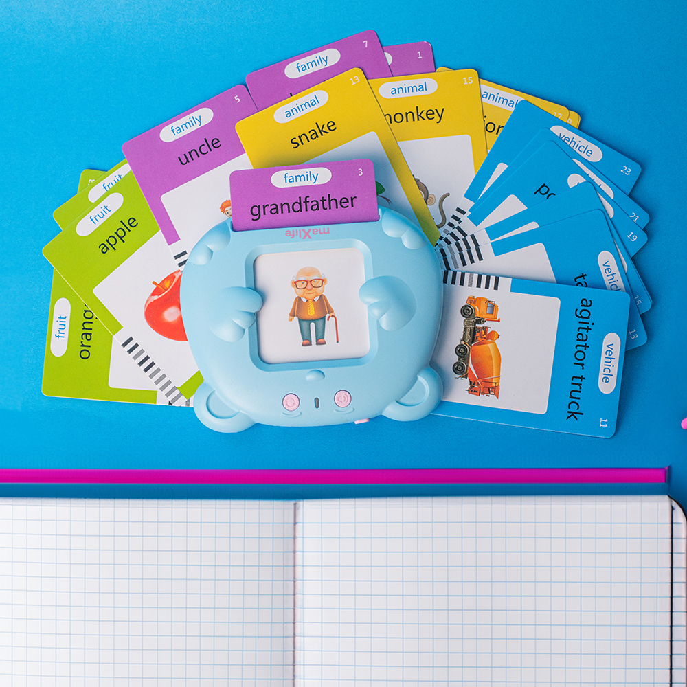 Edukacyjna zabawka MaXlife MXLD-100 do nauki słów w języku angielskim, Niebieska