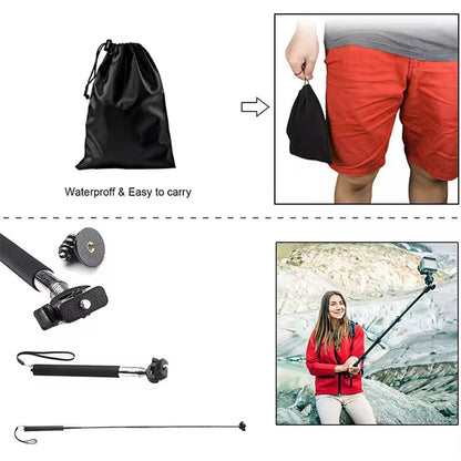 Zestaw Akcesoriów do Kamery Sportowej Techsuit SA15 dla GoPro / SJCAM Series, 15w1, Czarny