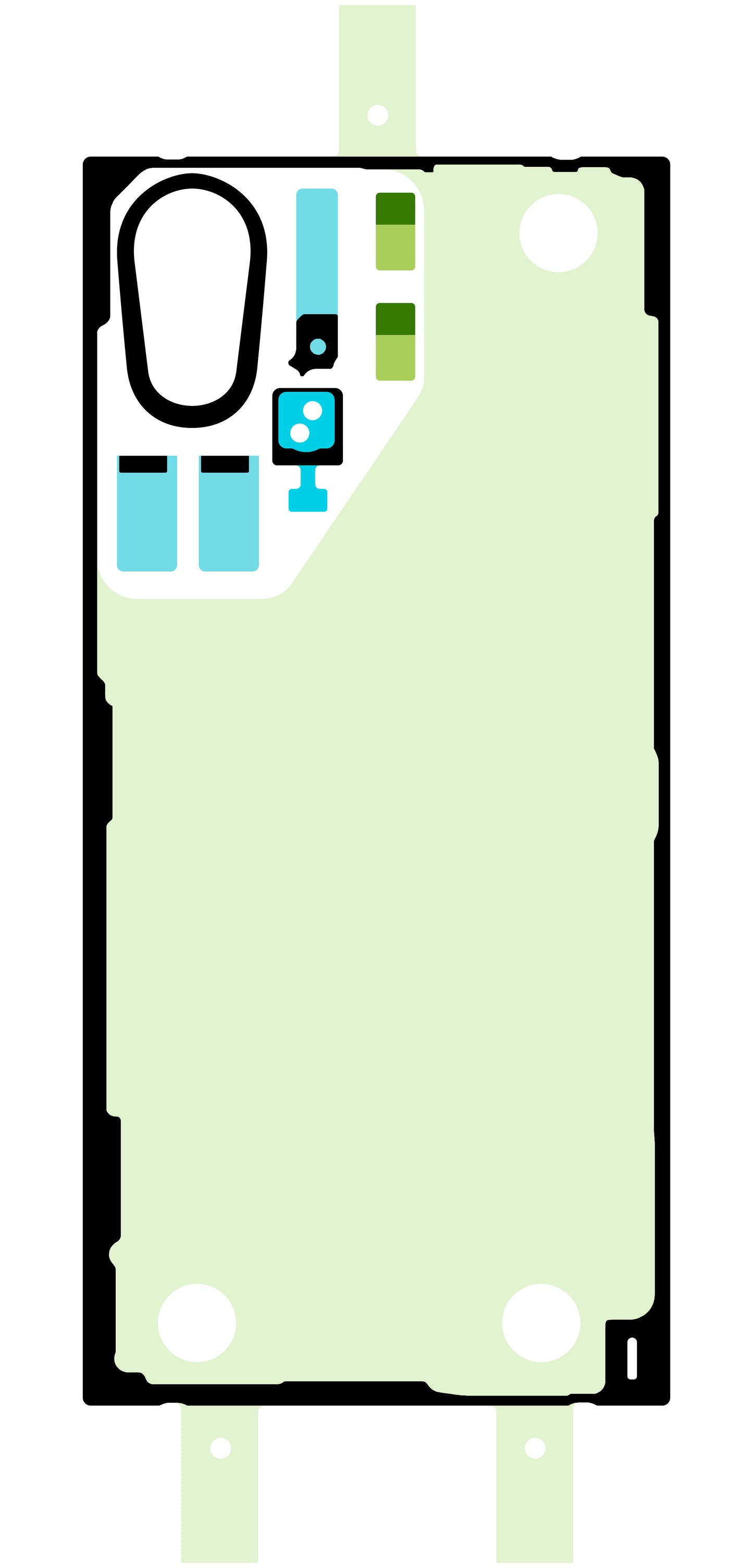 Zestaw klejów do obudowy baterii Samsung Galaxy S22 Ultra 5G S908, Service Pack GH82-27490A