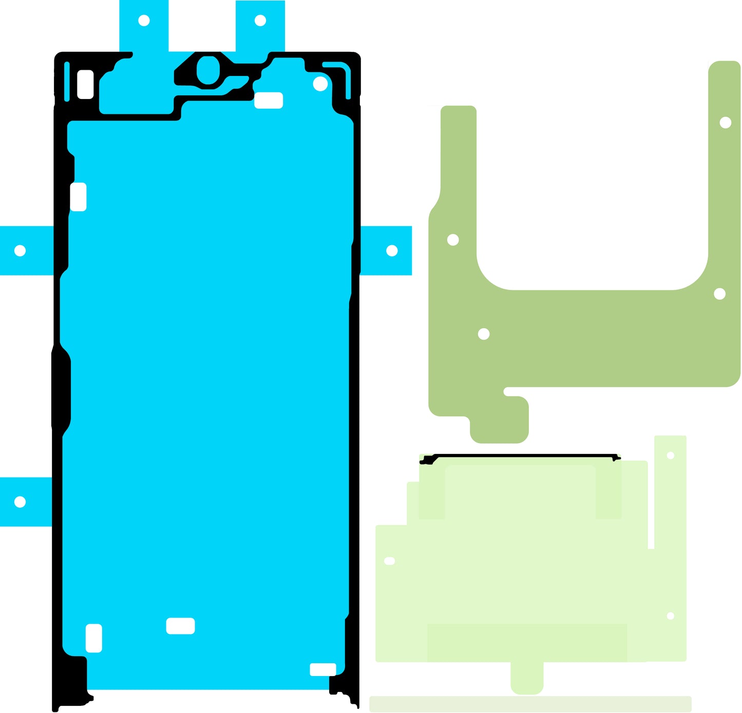 Zestaw klejów do wyświetlacza Samsung Galaxy S24 Ultra S928, Service Pack GH82-33544A