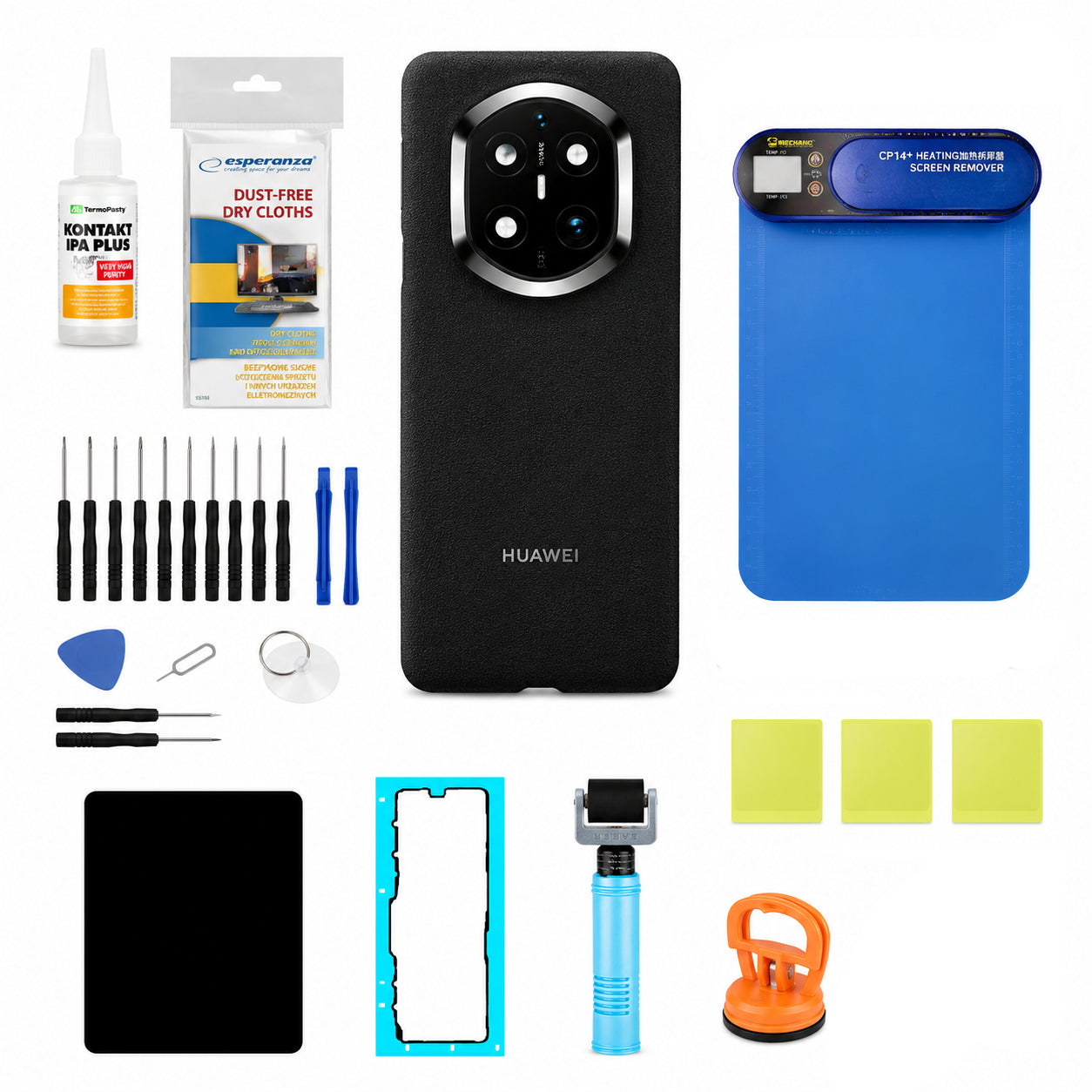 Zestaw Pokrywy Baterii Huawei Mate X7 Czarny Service Pack i Dedykowane Narzędzia Serwisowe