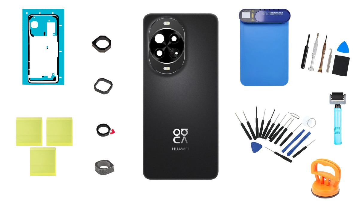 Zestaw tylnej klapki baterii Huawei nova 14 Pro czarny Service Pack i dedykowane narzędzia serwisowe
