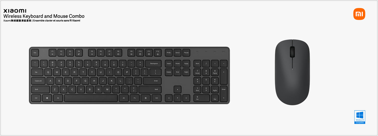 Zestaw bezprzewodowej myszy i klawiatury Xiaomi Combo, czarny BHR6100GL