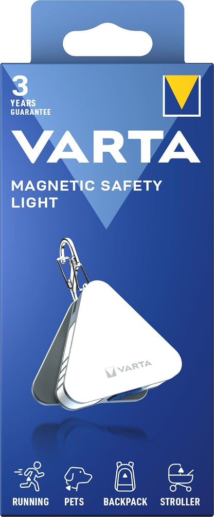 Lampa Led Breloc Varta Magnetic Safety Light, 25lm, Srebrna