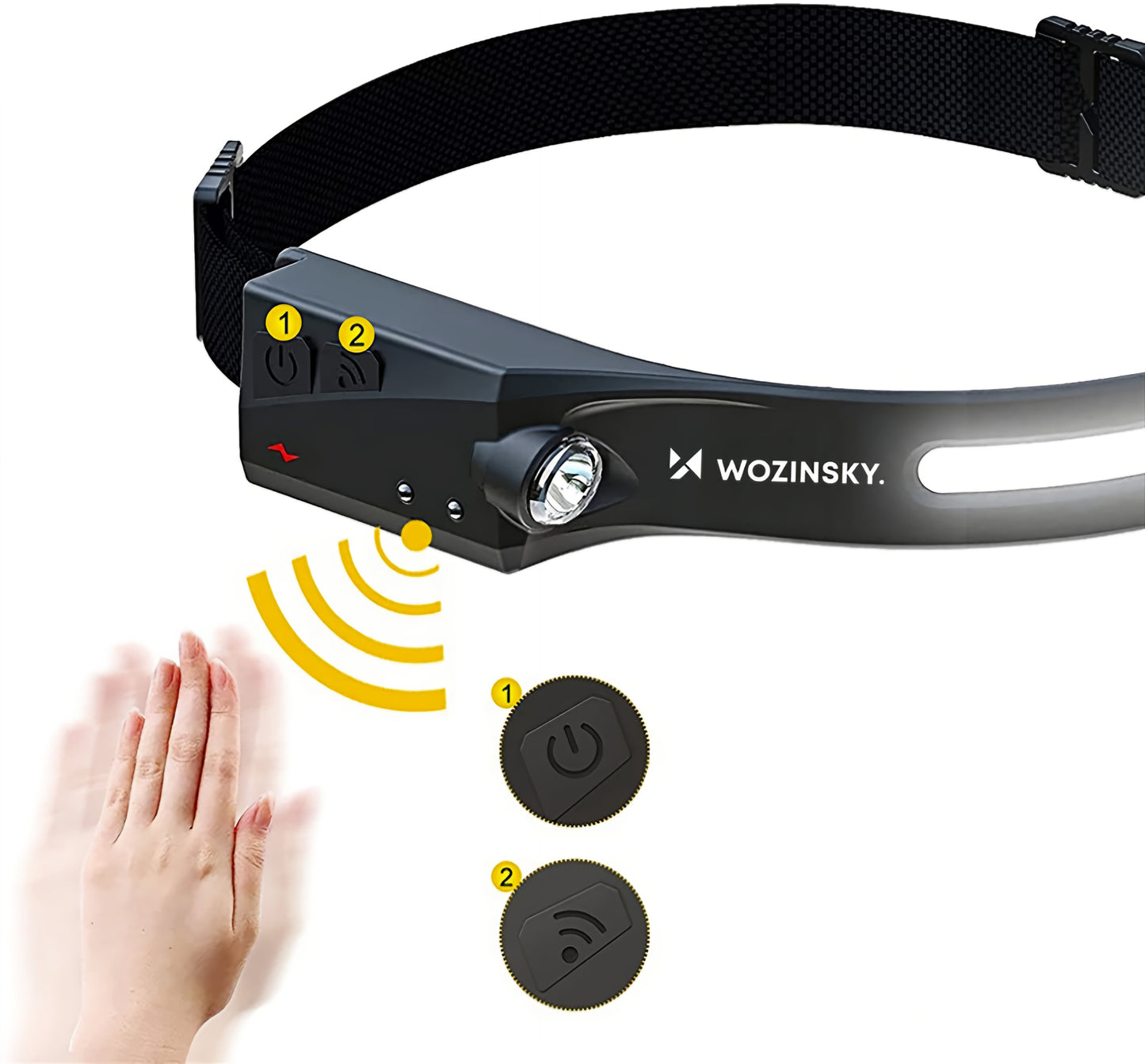 LED Headlamp WZK WLC-1200, 350lm, IPX4