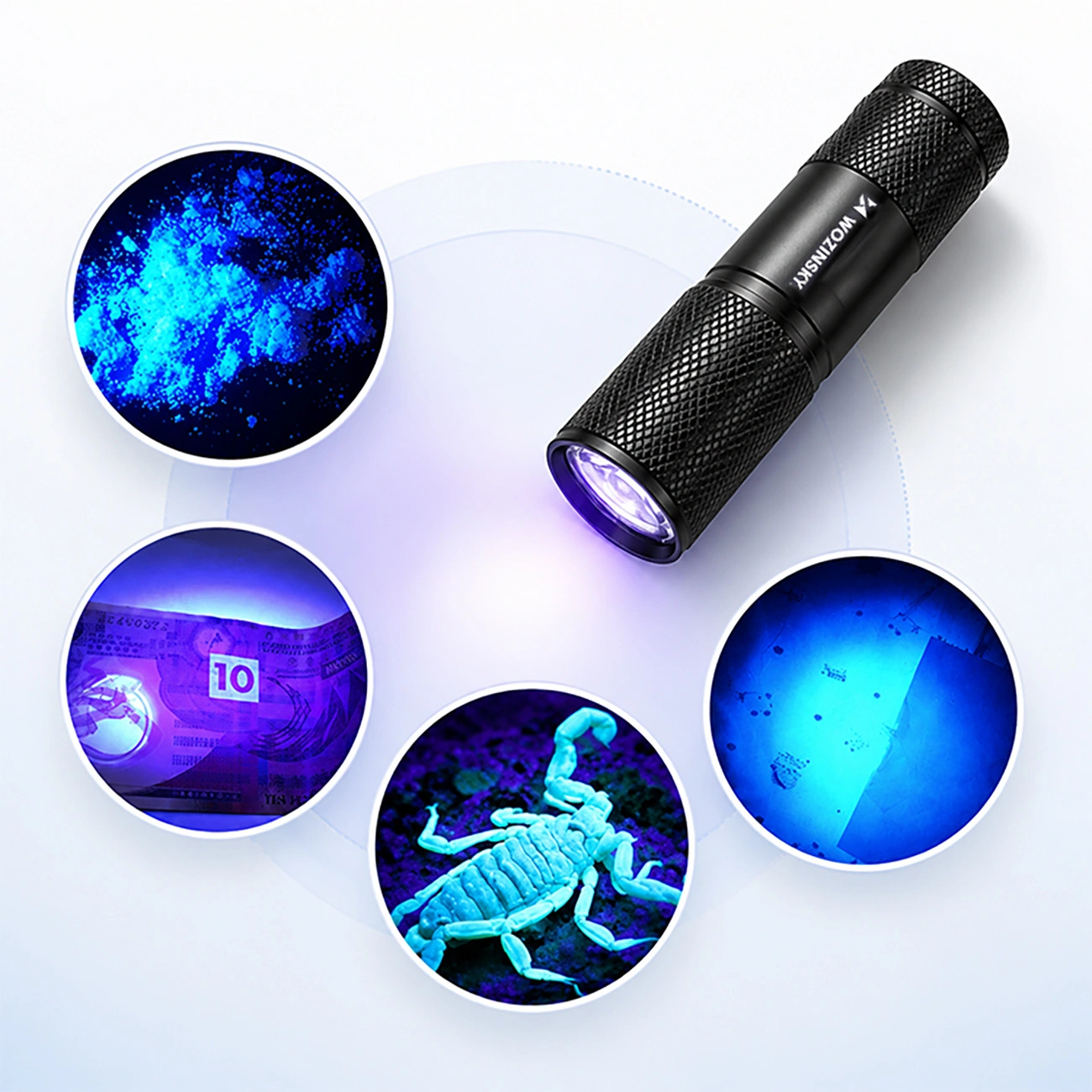 UV LED Flashlight WZK WLD-9L, IP65