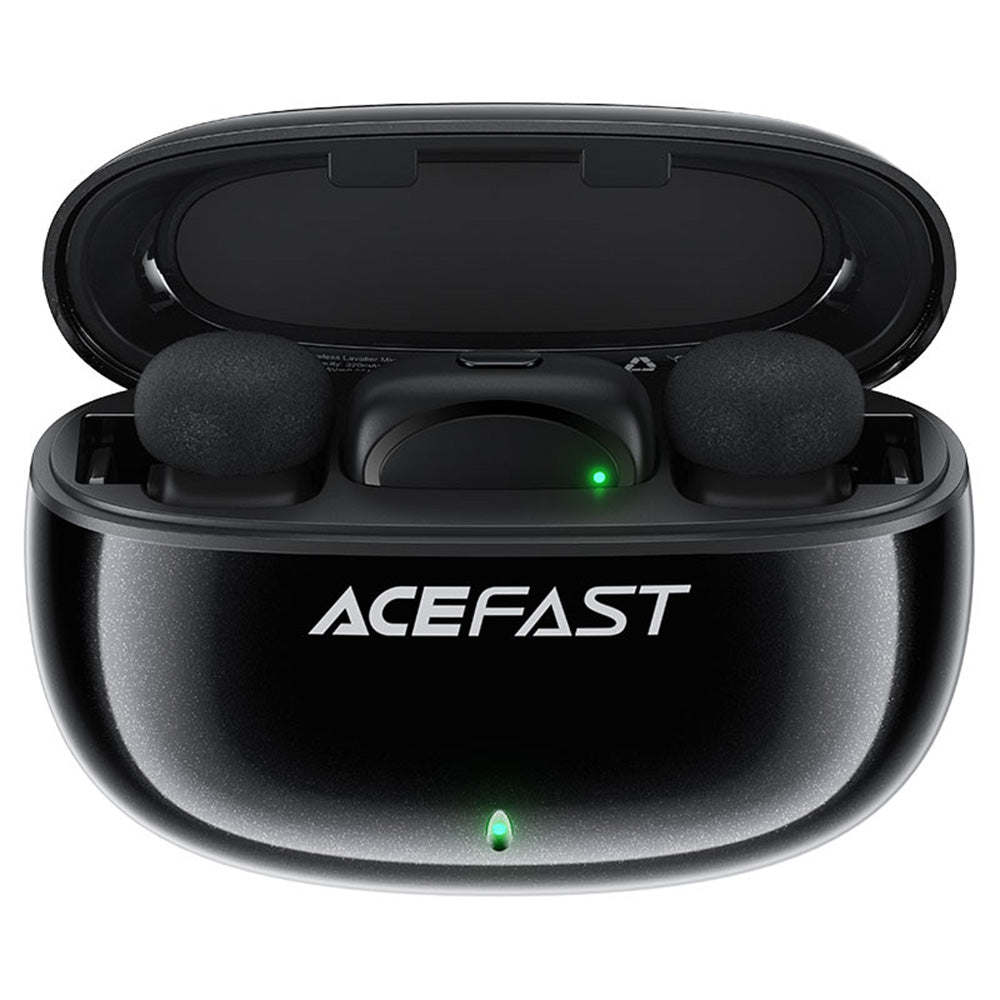 Lavalier Acefast R2, USB-C, Zestaw 2 sztuki, Czarny